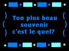 ton plus beau souvenir